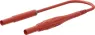 Measuring lead with (4 mm lamella plug, straight) to (4 mm lamella plug, straight), 1.5 m, red, PVC, 1.0 mm², CAT IV, 66.1046-15022