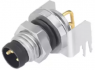 Einbaustecker, M8, 6-polig, THT, Snap-in/Schraubverriegelung, abgewinkelt, 09 3423 82 06