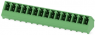 Stiftleiste, 15-polig, RM 3.81 mm, abgewinkelt, grün, 1827402