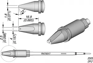 R470017 JBC Lötspitzen, Entlötspitzen und Heißluftdüsen