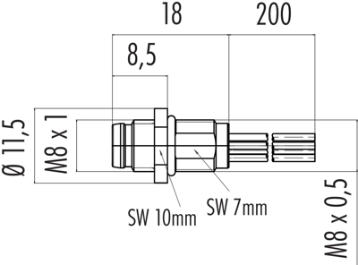 76 6019 0111 00006-0200 binder Sensor-Aktor Kabel Bild 2