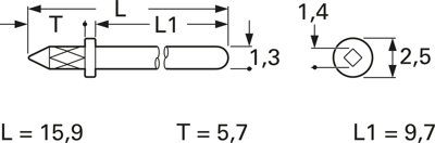 1365E.61 Vogt Steckerstifte für Leiterplatten