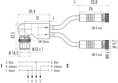 77 9827 3406 50003-0100 binder Sensor-Aktor Kabel Bild 2