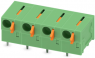 Leiterplattenklemme, 4-polig, RM 7.62 mm, 0,2-1,5 mm², 17.5 A, Federklemmanschluss, grün, 1700800