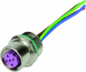 Sensor-Aktor Kabel, M12-Flanschbuchse, gerade auf offenes Ende, 4-polig, 0.5 m, PA, 4 A, 21033386405