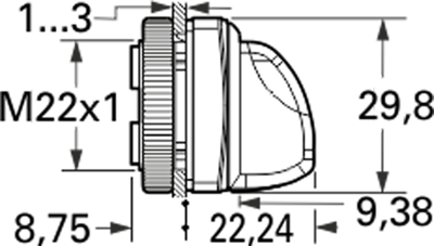 1.30.272.152/2200 RAFI Actuators, Signal Elements and Front Elements