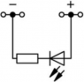 4-Leiter-LED-Klemme, Federklemmanschluss, 0,08-1,5 mm², 1-polig, 25 mA, grau, 279-624/281-413