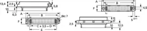 1393556-9 AMP DIN Messerleisten, DIN Federleisten