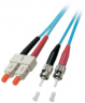 Duplex-Jumper, SC auf ST, 0.5 m, OM3, Multimode 50/125 µm