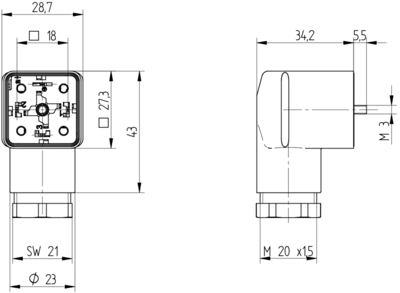 934888103 Hirschmann Automation and Control Ventilsteckverbinder Bild 3