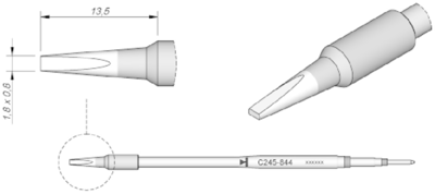 C245844 JBC Lötspitzen, Entlötspitzen und Heißluftdüsen