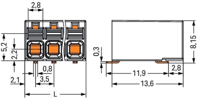 2086-1206/700-650/997-607 WAGO Leiterplattenklemmen Bild 5