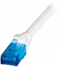 Patchkabel, RJ45-Stecker, gerade auf RJ45-Stecker, gerade, Cat 6A, U/UTP, LSZH, 1 m, weiß