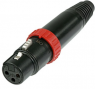 XLR-Kupplung, 3-polig, 2,5 mm², AWG 14, Metall, NC3FXS-B