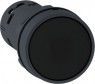 Drucktaster, unbeleuchtet, tastend, 2 Schließer, Bund rund, schwarz, Frontring schwarz, Einbau-Ø 22 mm, XB7NA23