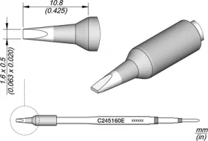 C245160E JBC Lötspitzen, Entlötspitzen und Heißluftdüsen