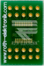 TSSOP-Multiadapter RE933-04, 16 x 23,5 mm, 20 Pins, Pitch 0,65 mm