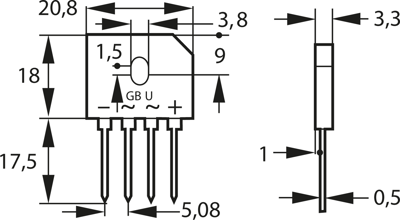 GBU8B Diotec Brückengleichrichter Bild 2