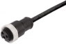 Sensor-Aktor Kabel, 7/8"-Kabeldose, gerade auf offenes Ende, 3-polig, 10 m, PUR, schwarz, 12 A, 1292101000