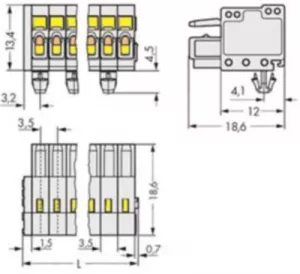 734-110/008-000 WAGO PCB Connection Systems