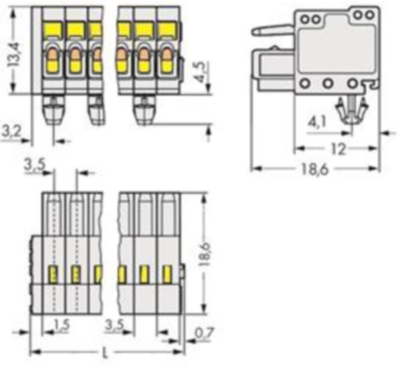 734-110/008-000 WAGO PCB Connection Systems Image 1