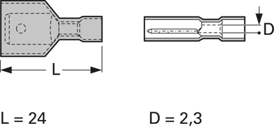 3970S Vogt Flachstecker