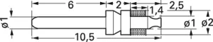 42.0002 Stäubli Electrical Connectors Steckerstifte für Leiterplatten