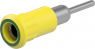 4 mm Buchse, Rundsteckanschluss, Einbau-Ø 8.2 mm, gelb/grün, 64.3011-20