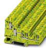 Schutzleiter-Reihenklemme, Schraub-/Steckanschluss, 0,2-10 mm², 4-polig, 6 kV, gelb/grün, 3060584