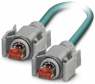 Netzwerkkabel, RJ45-Stecker, gerade auf RJ45-Stecker, gerade, Cat 5, SF/UTP, PUR, 1 m, blau