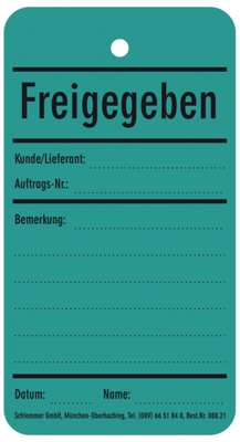 088.21 Schlemmer Prüfplaketten, Schilder und Bänder