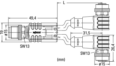 756-5517/040-010 WAGO Sensor-Aktor Kabel Bild 2