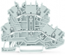 Doppelstockklemme, Federklemmanschluss, 0,14-1,5 mm², 2-polig, 13.5 A, 6 kV, grau, 2000-2201