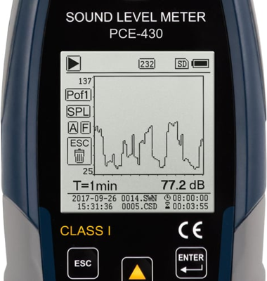 PCE-430-EKIT PCE Instruments Luxmeter, Sound Level Meter, Magnetic Field Tester Image 3