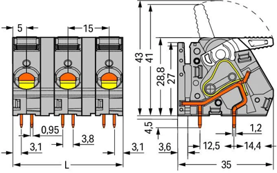 2716-257 WAGO PCB Terminal Blocks Image 2