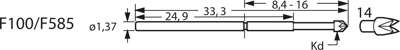 F10014B150G200 Feinmetall Prüfstifte