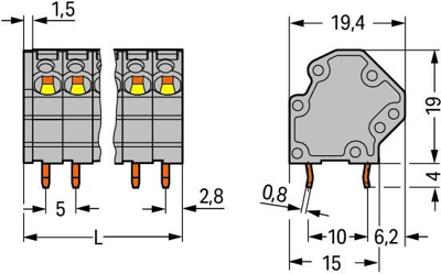 745-3110 WAGO PCB Terminal Blocks Image 2