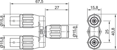 67.9783-21 Stäubli Electrical Connectors Koaxial Adapter Bild 2