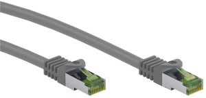 Patchkabel, RJ45-Stecker, gerade auf RJ45-Stecker, gerade, Cat 8.1, S/FTP, LSZH, 0.5 m, grau