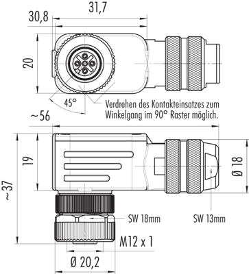 99 1526 822 04 binder Sensor-Aktor Rundsteckverbinder Bild 2