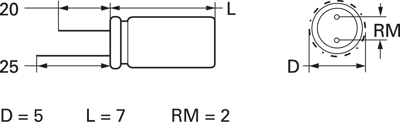 KSS106M035S1A5C07K Teapo Elektrolyt Kondensatoren Bild 2