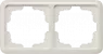 DELTA profil titanweiß Rahmen 2-fach ausgeschnitten, 5TG1802