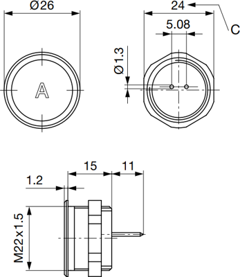 1241.3075 SCHURTER Piezotaster Bild 2