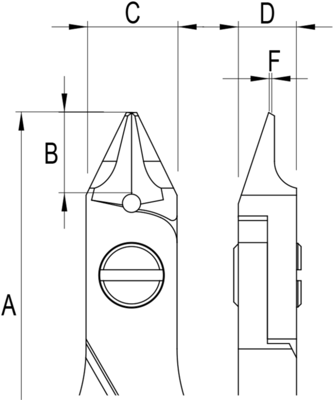 ES5540.CR.BG ideal-tek Seitenschneider, Vornschneider Bild 3