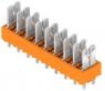 Leiterplattenklemme, 9-polig, RM 5 mm, 0,2-2,5 mm², 15 A, Flachstecker, orange, 9500480000