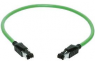 Systemkabel, RJ45-Stecker, gerade auf RJ45-Stecker, gerade, Cat 5, PVC, 1.5 m, grün