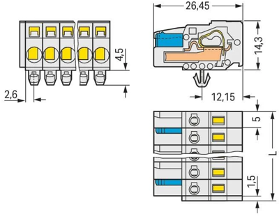 721-106/008-000/037-000 WAGO PCB Connection Systems Image 2