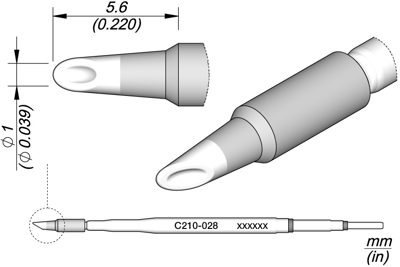 C210028 JBC Lötspitzen, Entlötspitzen und Heißluftdüsen