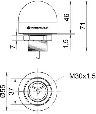 240 210 55 Werma Optische Signalgeber Bild 2