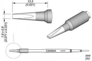 C245944 JBC Lötspitzen, Entlötspitzen und Heißluftdüsen